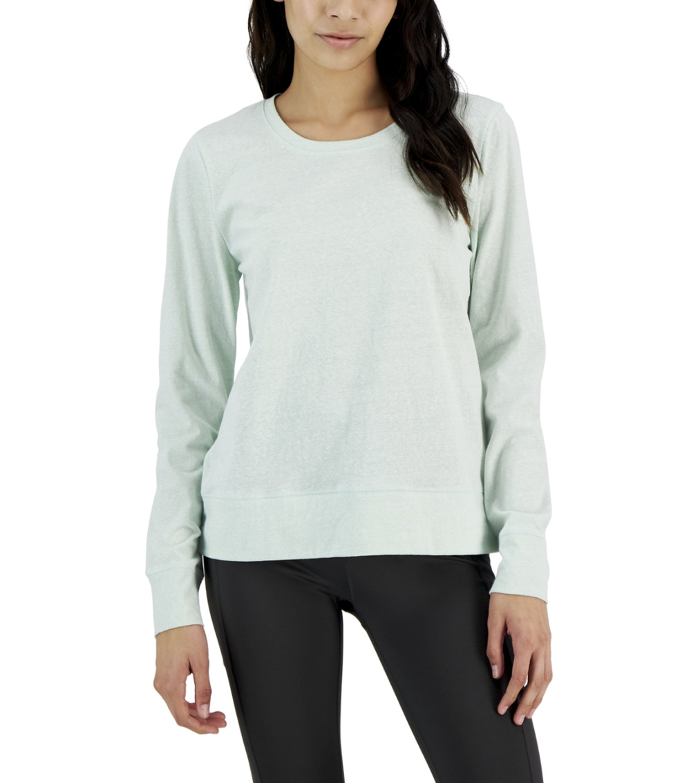 ID Ideology Women Retro Recycled Pullover Mint Wash Size S